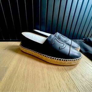 Chanel Lambskin espadrilles- new!